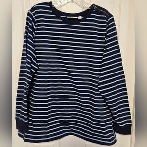 Classic Navy Striped Long Sleeve Top